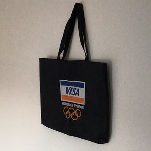 TOTE shopping bag VISA black ADVERTISEMENT nylon